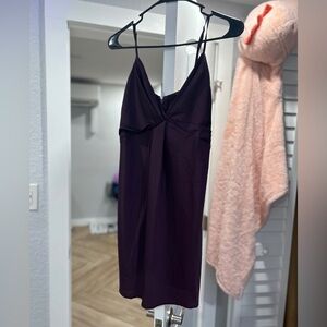 Purple slip dress